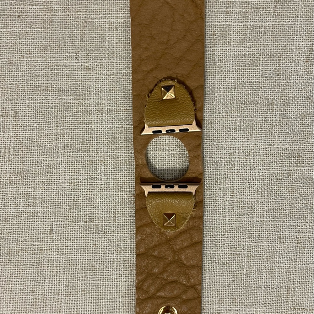 Spark’l Tan Bison Leather Cuff